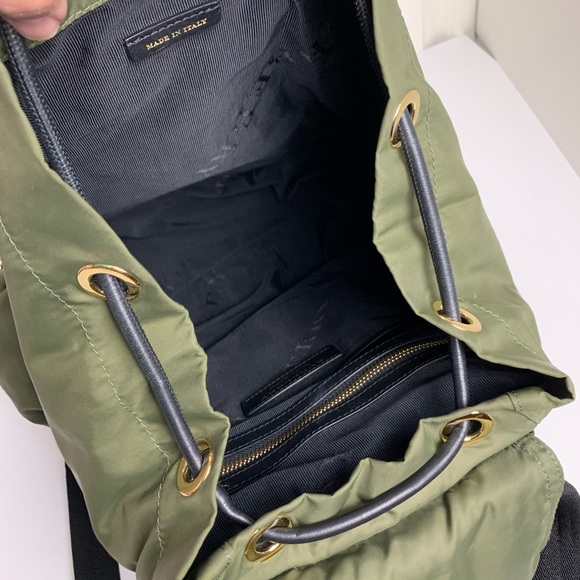 Burberry Medium Rucksack - Green Nylon Leather - Picture 4 of 8